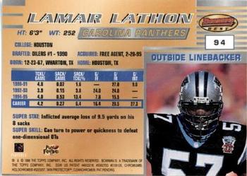 1996 Bowman's Best #94 Lamar Lathon Back