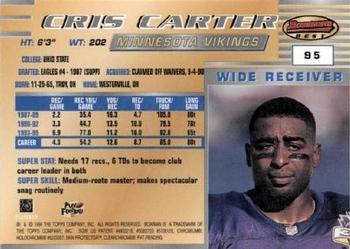 1996 Bowman's Best #95 Cris Carter Back