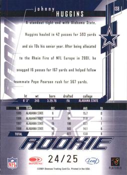 2001 Leaf Rookies & Stars - Longevity #138 Johnny Huggins Back