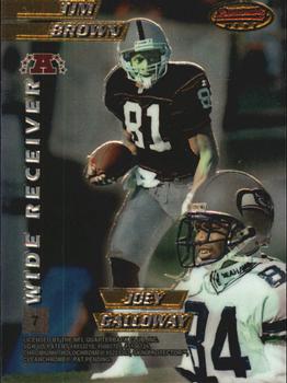 1996 Bowman's Best - Mirror Images #7 Jerry Rice / Isaac Bruce / Tim Brown / Joey Galloway Back