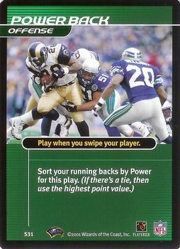 2001 NFL Showdown 1st Edition - Strategy #S31 Power Back Front