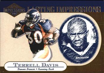 2001 Pacific Canvas Impressions - Lasting Impressions #5 Terrell Davis Front