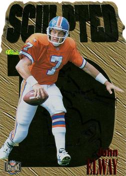 1996 Classic NFL Experience - Sculpted #S7 John Elway Front