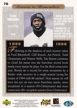 1996 Collector's Choice #70 Tim Brown Back
