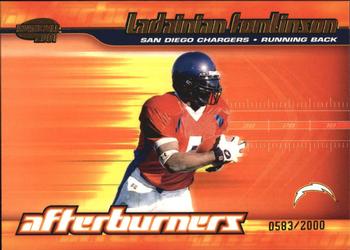 2001 Pacific Invincible - Afterburners #19 LaDainian Tomlinson Front
