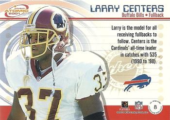 2001 Pacific Prism Atomic - Jerseys #8 Larry Centers Back