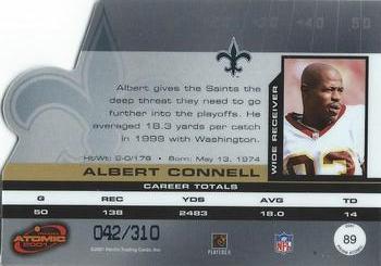 2001 Pacific Prism Atomic - Red #89 Albert Connell Back