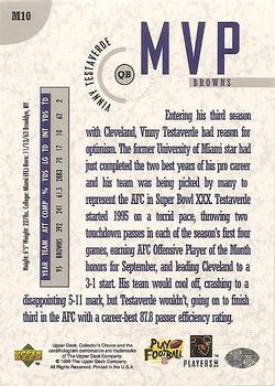 1996 Collector's Choice - MVPs #M10 Vinny Testaverde Back