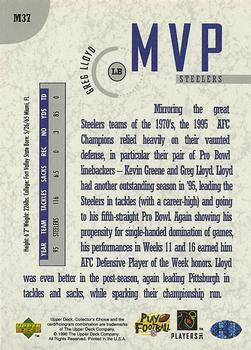 1996 Collector's Choice - MVPs #M37 Greg Lloyd Back