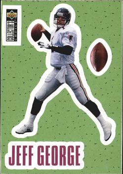 1996 Collector's Choice - Play Action Stick-Ums #S9 Jeff George Front