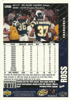 1996 Collector's Choice Update #U108 Kevin Ross Back