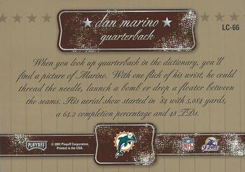 2001 Playoff Contenders - Legendary Contenders Autographs #LC-66 Dan Marino Back