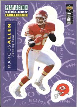 1996 Collector's Choice Update - Play Action Stick-Ums #S3 Marcus Allen Front