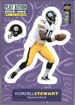 1996 Collector's Choice Update - Play Action Stick-Ums #S10 Kordell Stewart Front