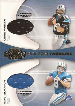 2001 Playoff Honors - Rookie Tandem Jerseys #RT-2 Chris Weinke / Mike McMahon Front