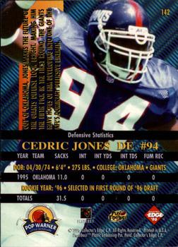 1996 Collector's Edge Advantage #142 Cedric Jones Back