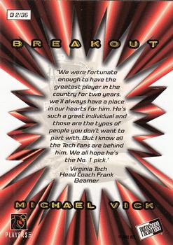 2001 Press Pass - Breakout #B2 Michael Vick Back
