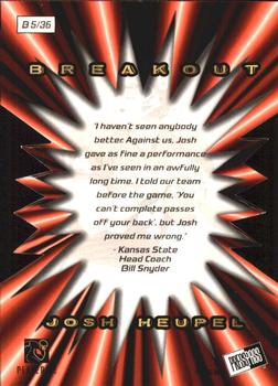 2001 Press Pass - Breakout #B5 Josh Heupel Back