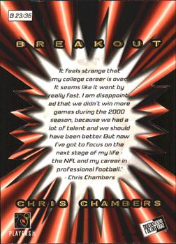 2001 Press Pass - Breakout #B23 Chris Chambers Back