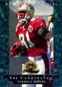 1996 Collector's Edge President's Reserve - The Candidates: Long Shots #LS27 Terrell Owens Front