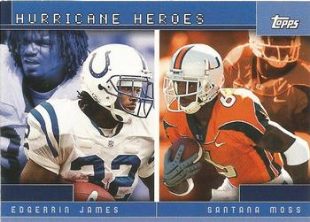 2001 Topps - Combos #TC1 Hurricane Heroes (Edgerrin James / Santana Moss) Front