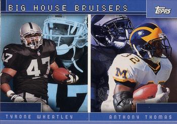2001 Topps - Combos #TC8 Big House Bruisers (Tyrone Wheatley / Anthony Thomas) Front