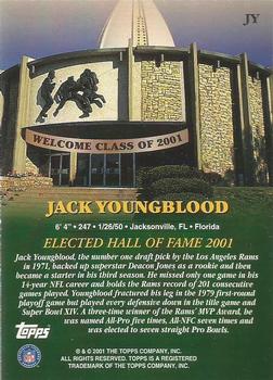 2001 Topps - Hall of Fame Class of 2001 #JY Jack Youngblood Back