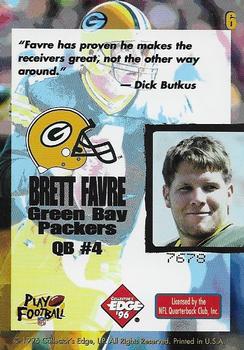 1996 Collector's Edge - Ripped #6 Brett Favre Back