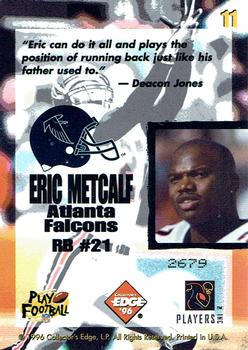 1996 Collector's Edge - Ripped #11 Eric Metcalf Back
