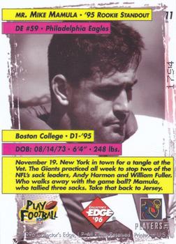 1996 Collector's Edge - Too Cool #11 Mike Mamula Back