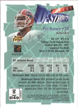 1996 Finest #5 Phil Hansen Back