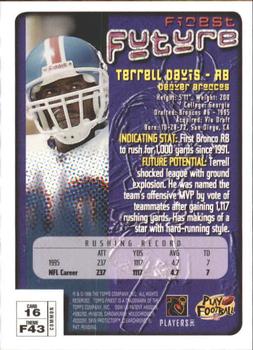 1996 Finest #16 Terrell Davis Back