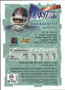 1996 Finest #26 Thomas Randolph Back