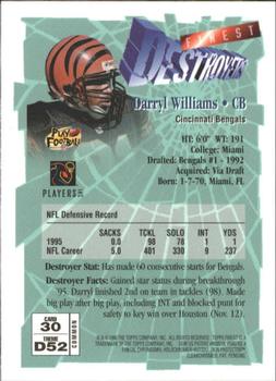 1996 Finest #30 Darryl Williams Back