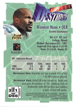 1996 Finest #221 Winston Moss Back