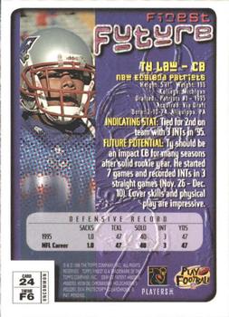1996 Finest #24 Ty Law Back