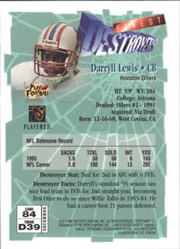 1996 Finest #84 Darryll Lewis Back
