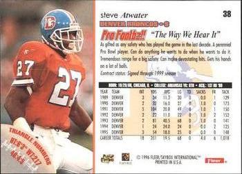 1996 Fleer #38 Steve Atwater Back