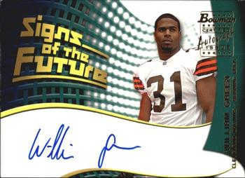 2002 Bowman - Signs of the Future #SF-WG William Green Front