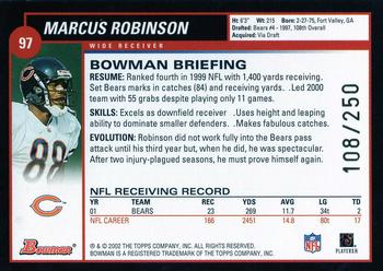 2002 Bowman - Silver #97 Marcus Robinson Back