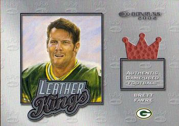 2002 Donruss - Leather Kings #LK-4 Brett Favre Front
