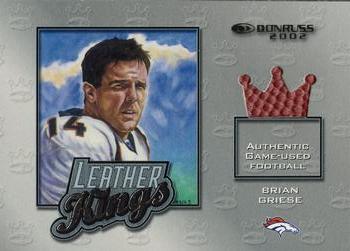 2002 Donruss - Leather Kings #LK-9 Brian Griese Front