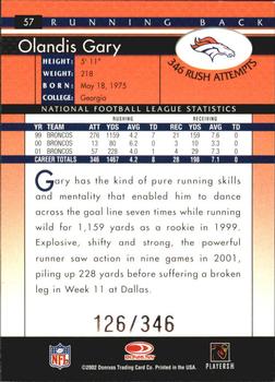 2002 Donruss - Stat Line Career #57 Olandis Gary Back