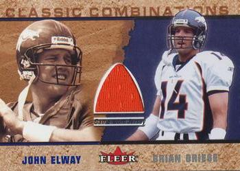 2002 Fleer - Classic Combinations Memorabilia #NNO John Elway  / Brian Griese Front