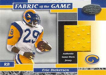 2002 Leaf Certified - Fabric of the Game #FG 11 Eric Dickerson Front