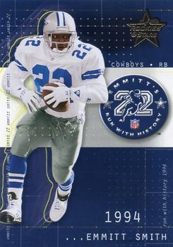 2002 Leaf Rookies & Stars - Run with History #RH-5 Emmitt Smith Front