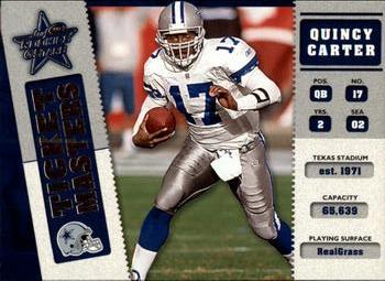 2002 Leaf Rookies & Stars - Ticket Masters #TM-7 Quincy Carter / Emmitt Smith Front