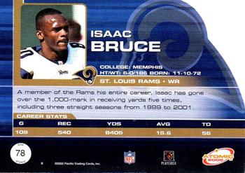 2002 Pacific Atomic - Gold #78 Isaac Bruce Back