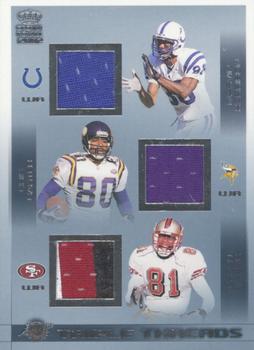 2002 Pacific Crown Royale - Triple Threads Jerseys #30 Marvin Harrison / Cris Carter / Terrell Owens Front