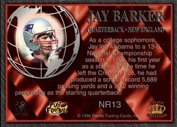1996 Pacific Crown Royale - NFL Regime #NR13 Jay Barker Back
